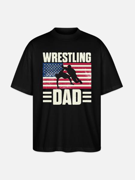 Wrestling Dad - Stanley/Stella Oversized Unisex Organic T-shirt Blaster 2.0 - black