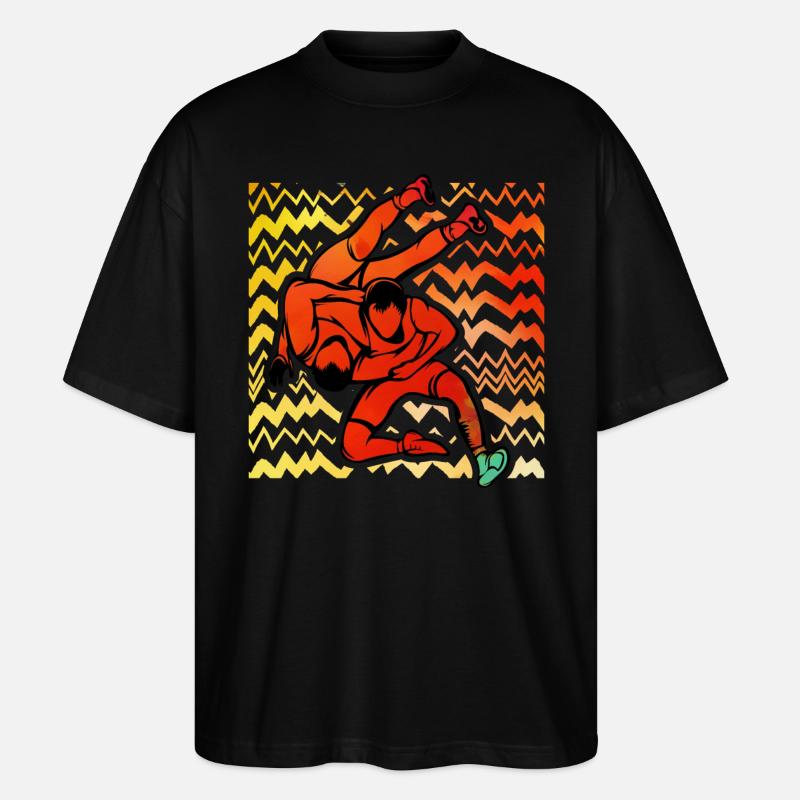 Wrestling - Stanley/Stella Oversized Unisex Bio T-Shirt Blaster 2.0 - Schwarz