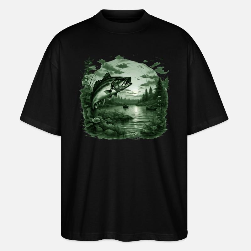 Poisson bar - T-shirt bio Blaster 2.0 coupe oversize Stanley/Stella Unisexe - noir