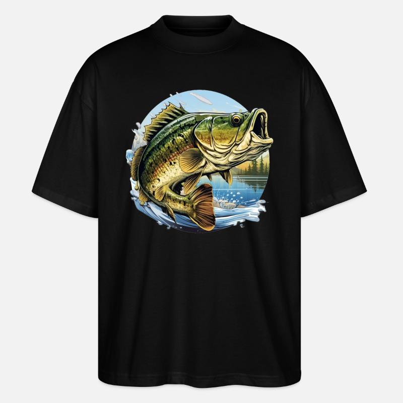 Barsch-Fisch - Stanley/Stella Oversized Unisex Bio T-Shirt Blaster 2.0 - Schwarz