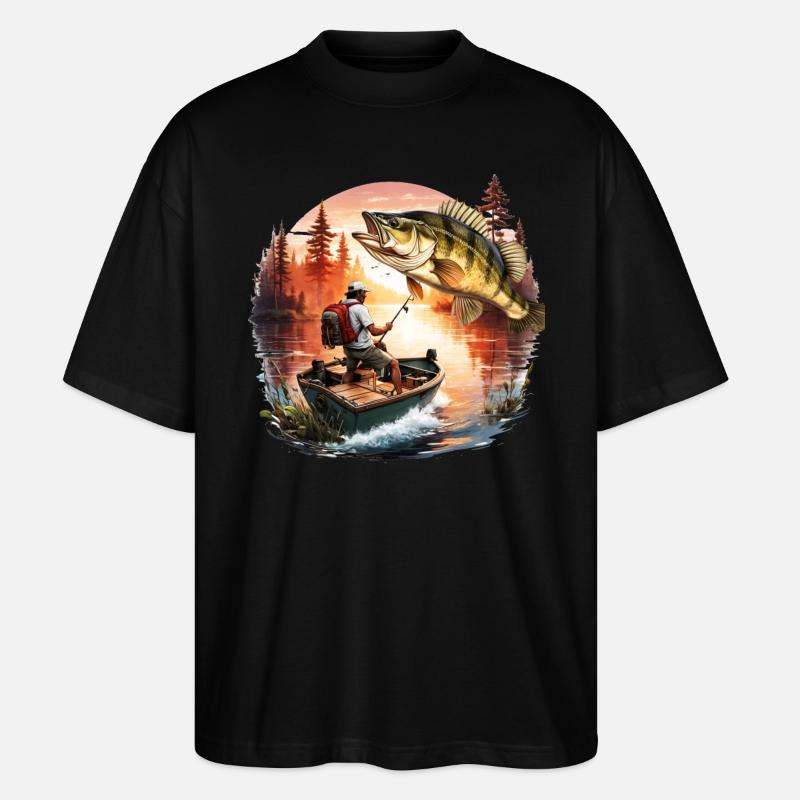 Barsch-Fisch - Stanley/Stella Oversized Unisex Bio T-Shirt Blaster 2.0 - Schwarz
