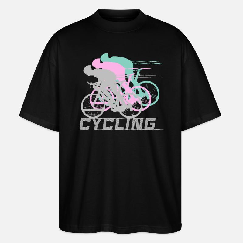 Cycling - Stanley/Stella Oversized Unisex Bio T-Shirt Blaster 2.0 - Schwarz