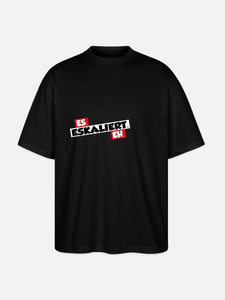 Es eskaliert eh - Stanley/Stella Oversized Unisex Bio T-Shirt Blaster 2.0 - Schwarz