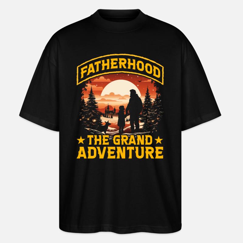 Vaterschaft das große Abenteuer - Stanley/Stella Oversized Unisex Bio T-Shirt Blaster 2.0 - Schwarz