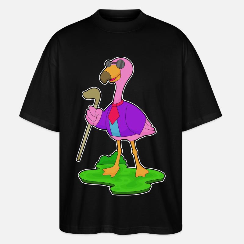 Flamingo Sunglasses - Stanley/Stella Oversized Unisex Organic T-shirt Blaster 2.0 - black