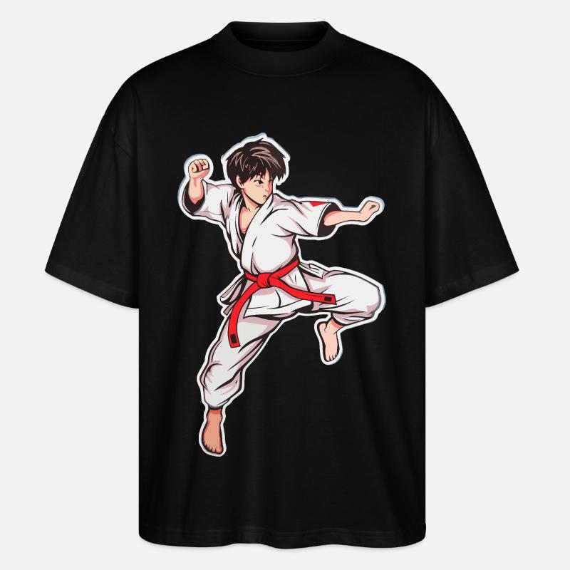 Karate Junge - Stanley/Stella Oversized Unisex Bio T-Shirt Blaster 2.0 - Schwarz