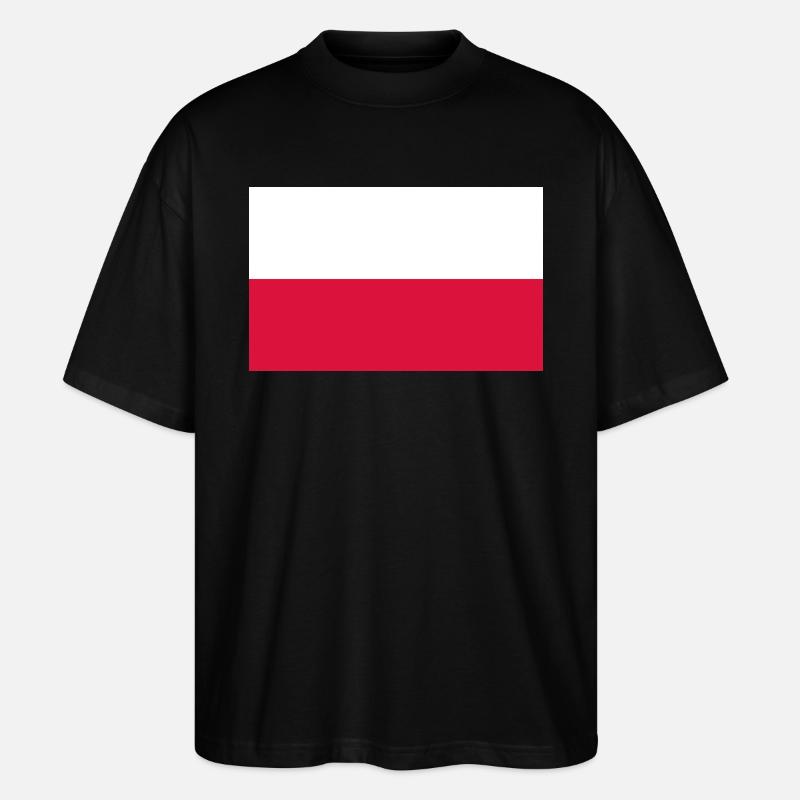 Polen - Stanley/Stella Oversized Unisex Bio T-Shirt Blaster 2.0 - Schwarz
