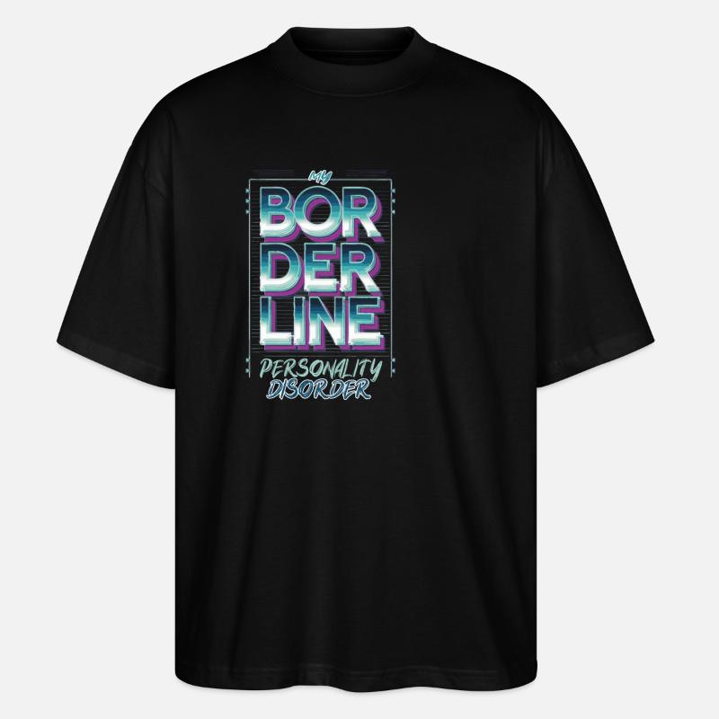 Borderline - Stanley/Stella Oversized Unisex Bio T-Shirt Blaster 2.0 - Schwarz