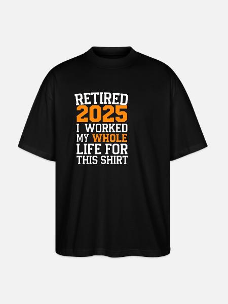 Retired 2025 - Finally Retired - Stanley/Stella Oversized Unisex Organic T-shirt Blaster 2.0 - black