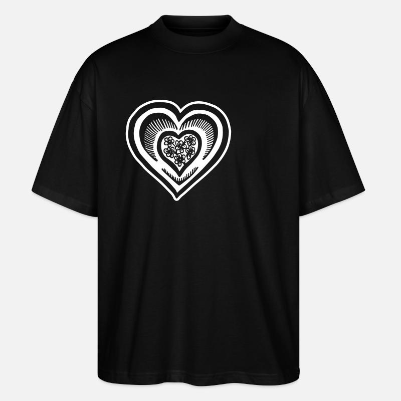 Cœur - T-shirt bio Blaster 2.0 coupe oversize Stanley/Stella Unisexe - noir