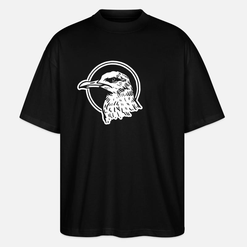 Möwe - Stanley/Stella Oversized Unisex Bio T-Shirt Blaster 2.0 - Schwarz
