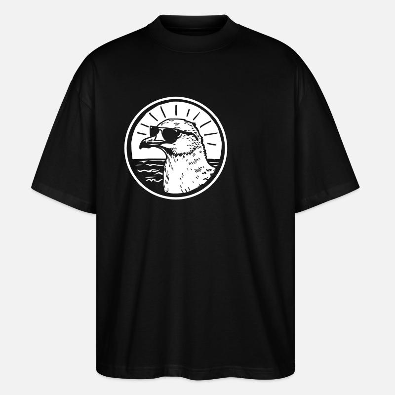 Möwe - Stanley/Stella Oversized Unisex Bio T-Shirt Blaster 2.0 - Schwarz