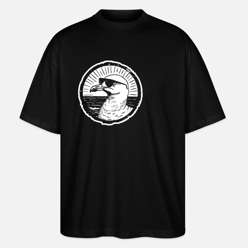 Möwe - Stanley/Stella Oversized Unisex Bio T-Shirt Blaster 2.0 - Schwarz
