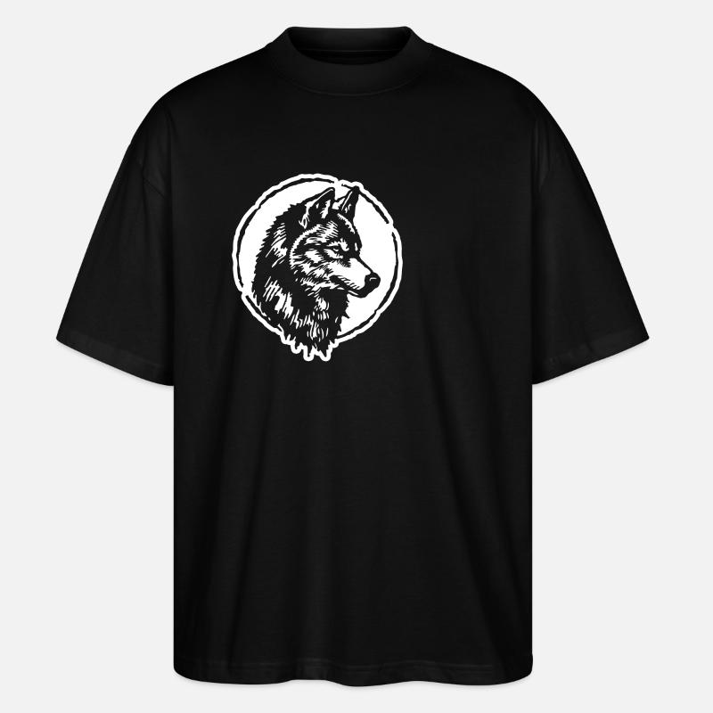 Wolf - Stanley/Stella Oversized Unisex Bio T-Shirt Blaster 2.0 - Schwarz