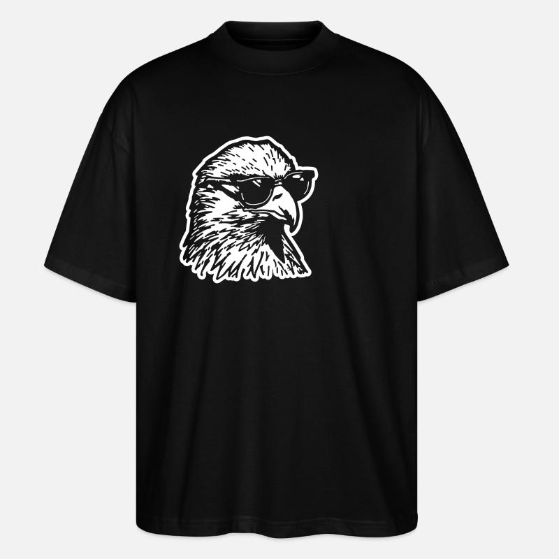 Eagle Eagle Head - Stanley/Stella Oversized Unisex Organic T-shirt Blaster 2.0 - black