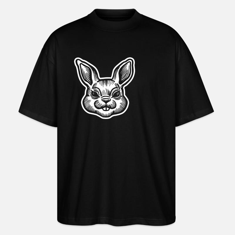 Rabbit Rabbit - Stanley/Stella Oversized Unisex Organic T-shirt Blaster 2.0 - black