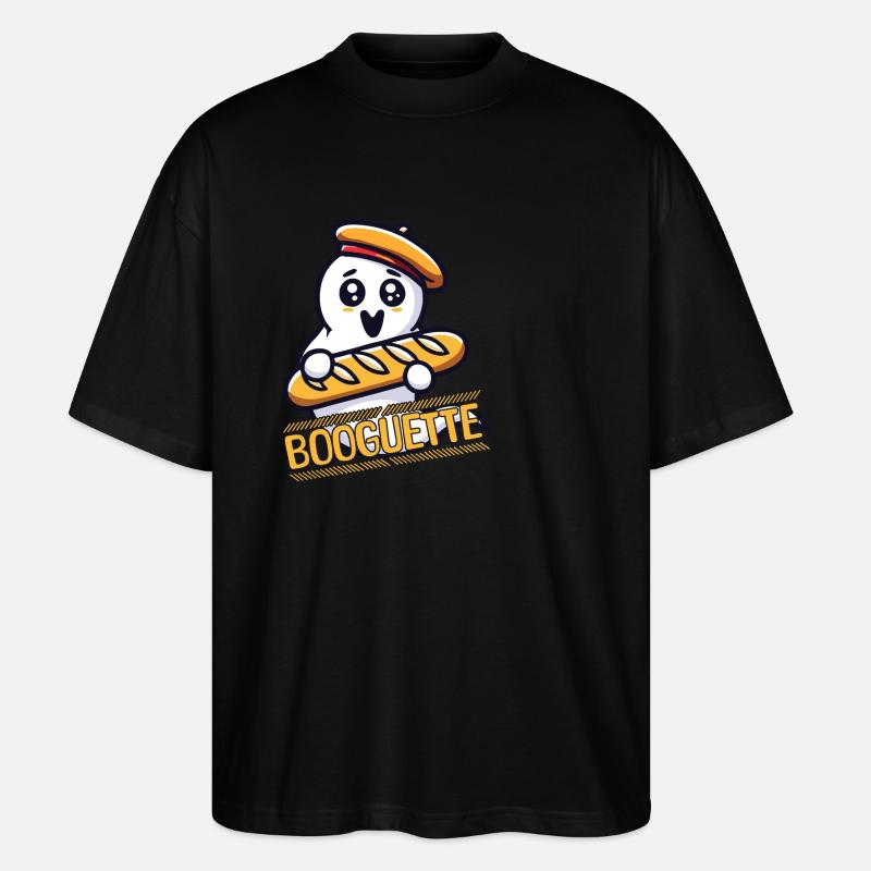 Fantôme avec baguette booguette fun - T-shirt bio Blaster 2.0 coupe oversize Stanley/Stella Unisexe - noir