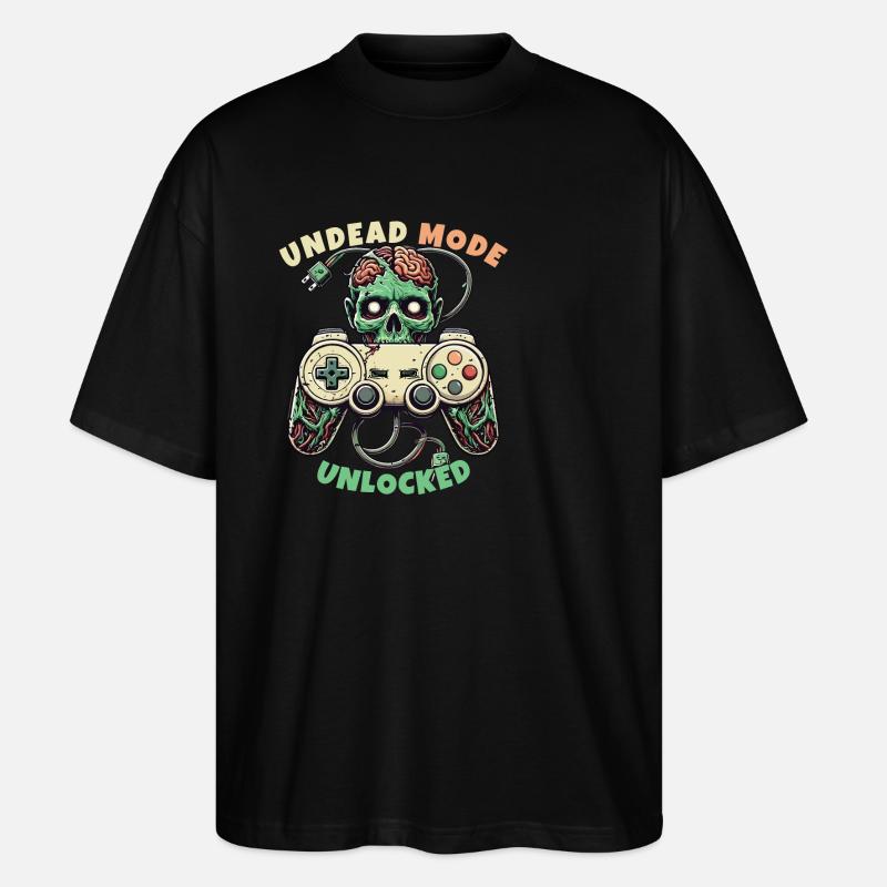 Zombie Gaming Controller: Untoter Modus - Stanley/Stella Oversized Unisex Bio T-Shirt Blaster 2.0 - Schwarz