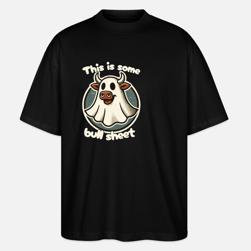 Halloween Kuhgeist Humor Design - Stanley/Stella Oversized Unisex Bio T-Shirt Blaster 2.0 - Schwarz