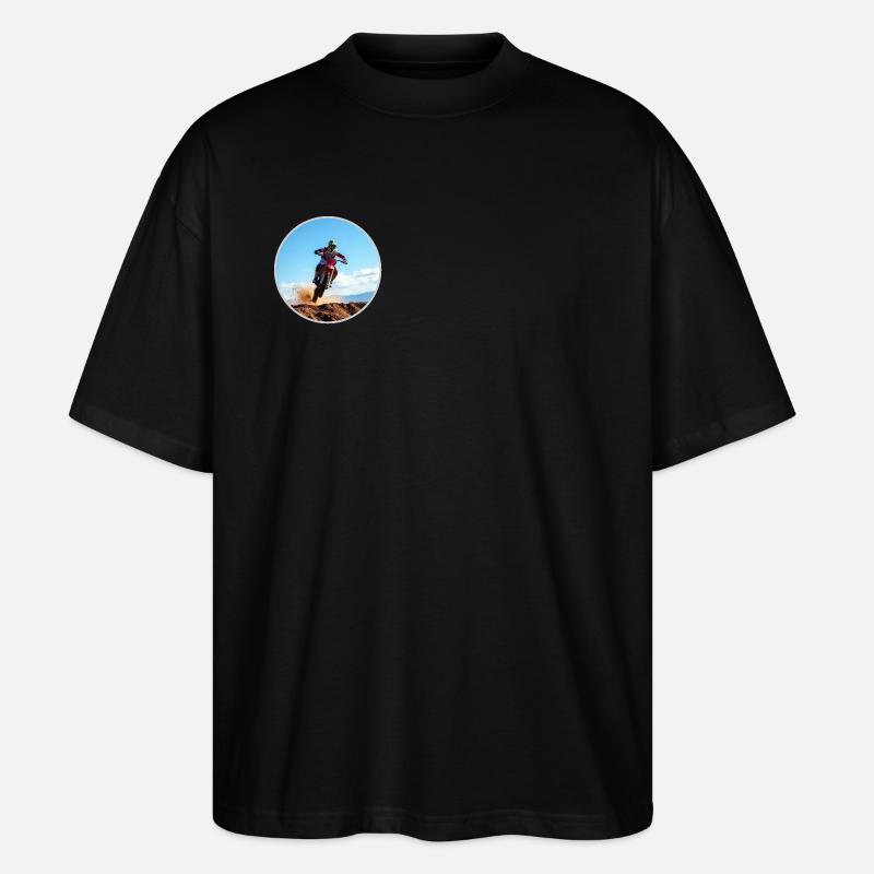 Motocross Farblogo - Hellgrau - Stanley/Stella Oversized Unisex Bio T-Shirt Blaster 2.0 - Schwarz