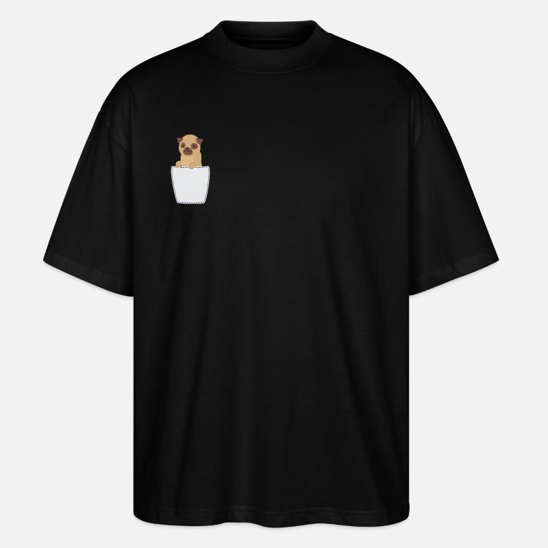 Brusttasche in Brusttasche - Stanley/Stella Oversized Unisex Bio T-Shirt Blaster 2.0 - Schwarz