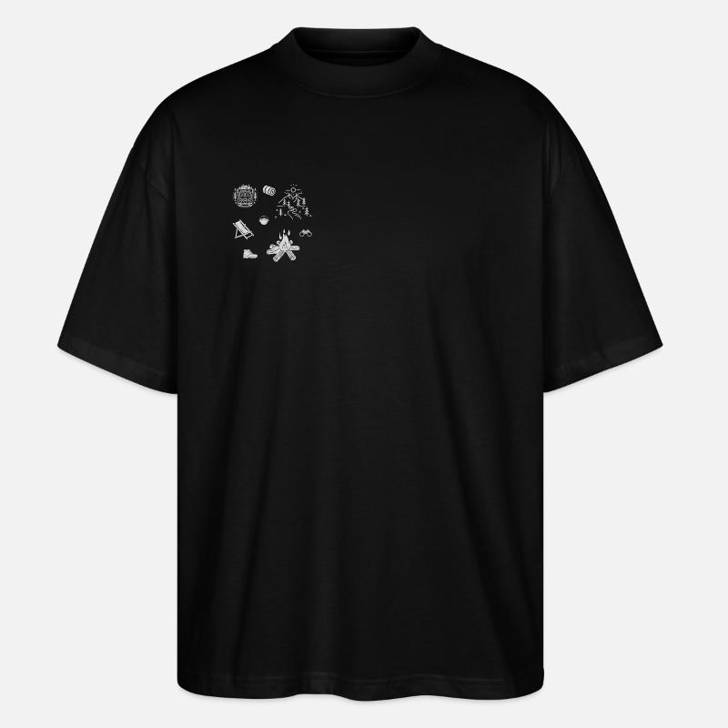 Campingleben im Wald - Stanley/Stella Oversized Unisex Bio T-Shirt Blaster 2.0 - Schwarz