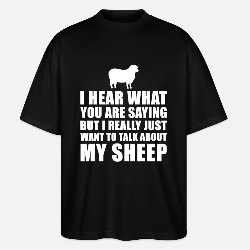 Funny Sheep Gift Idea - Stanley/Stella Oversized Unisex Organic T-shirt Blaster 2.0 - black