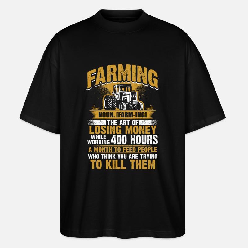 Farming - Farmer - Stanley/Stella Oversized Unisex Bio T-Shirt Blaster 2.0 - Schwarz