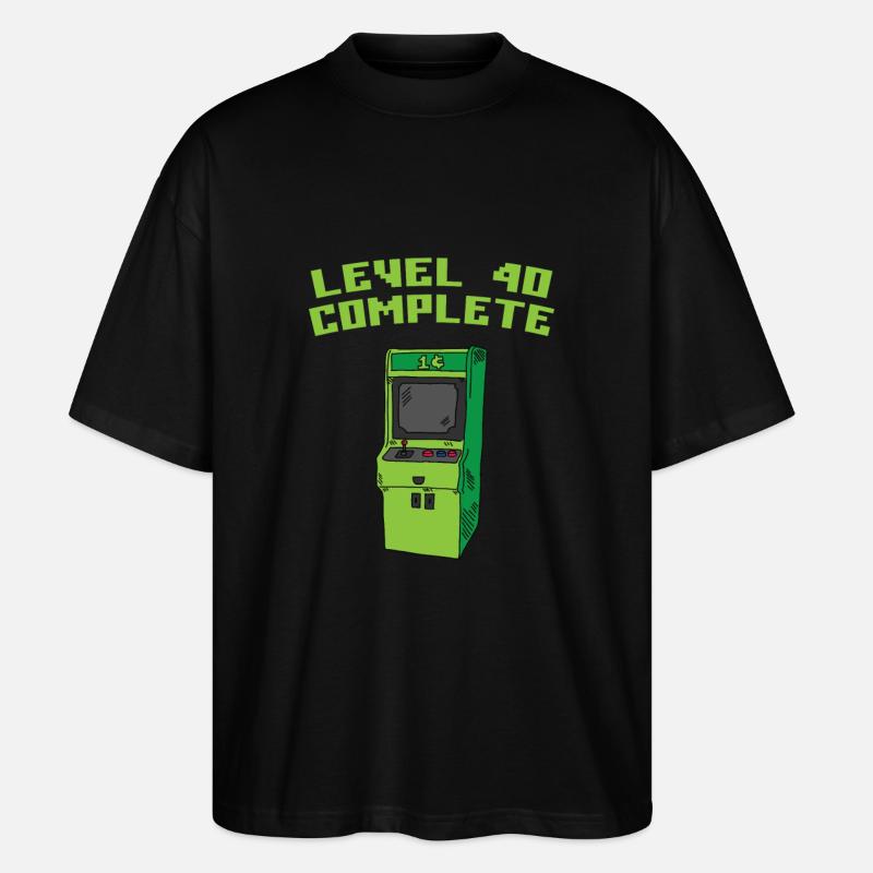 Level 40 Complete - Stanley/Stella Oversized Unisex Bio T-Shirt Blaster 2.0 - Schwarz