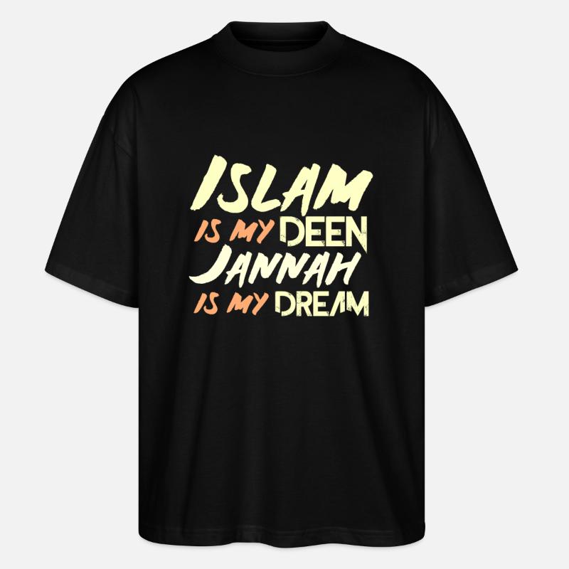 Islam Geschenk - Stanley/Stella Oversized Unisex Bio T-Shirt Blaster 2.0 - Schwarz