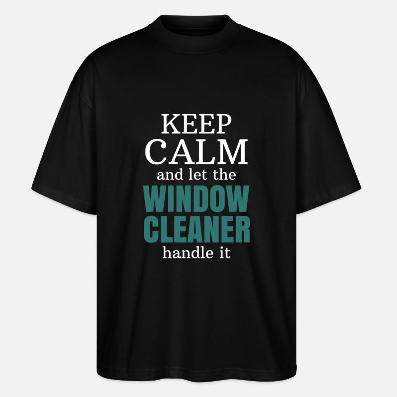 Window cleaner gift profession - Stanley/Stella Oversized Unisex Organic T-shirt Blaster 2.0 - black