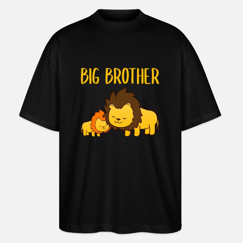 Big Brother Lion - Stanley/Stella Oversized Unisex Bio T-Shirt Blaster 2.0 - Schwarz