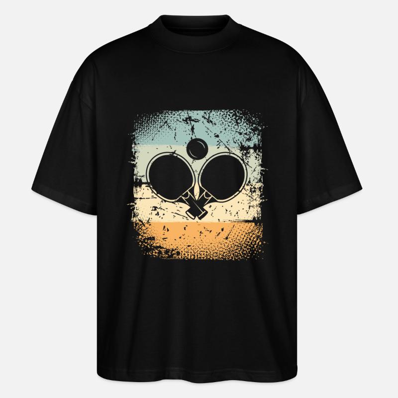 Ping-pong - T-shirt bio Blaster 2.0 coupe oversize Stanley/Stella Unisexe - noir