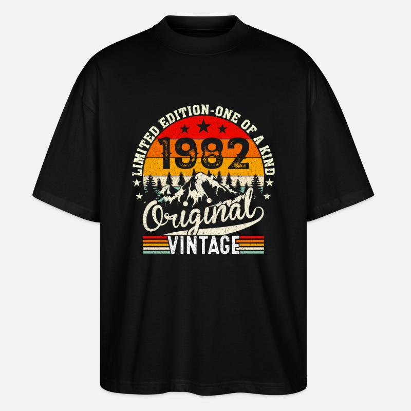 Millésime original 1982 - T-shirt bio Blaster 2.0 coupe oversize Stanley/Stella Unisexe - noir
