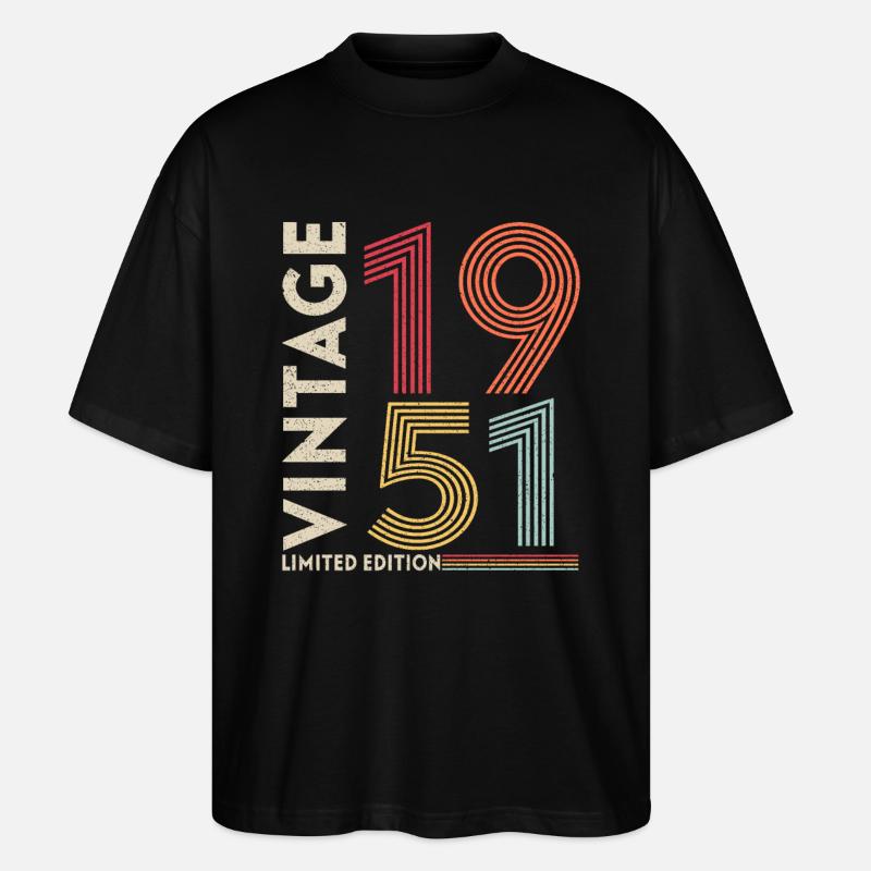 Millésime 1951 Edition limitée - T-shirt bio Blaster 2.0 coupe oversize Stanley/Stella Unisexe - noir