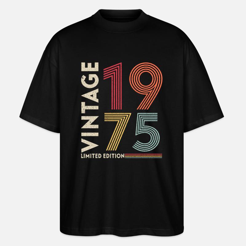 1975 - Stanley/Stella Oversized Unisex Bio T-Shirt Blaster 2.0 - Schwarz