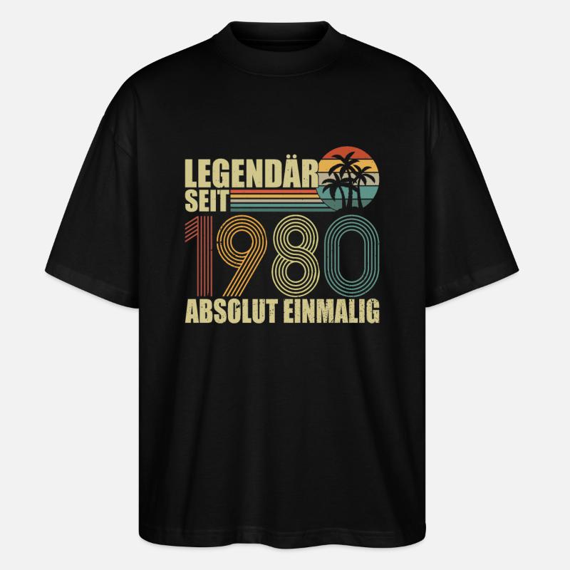 LEGENDÄRE SEIT 1980 - Stanley/Stella Oversized Unisex Bio T-Shirt Blaster 2.0 - Schwarz