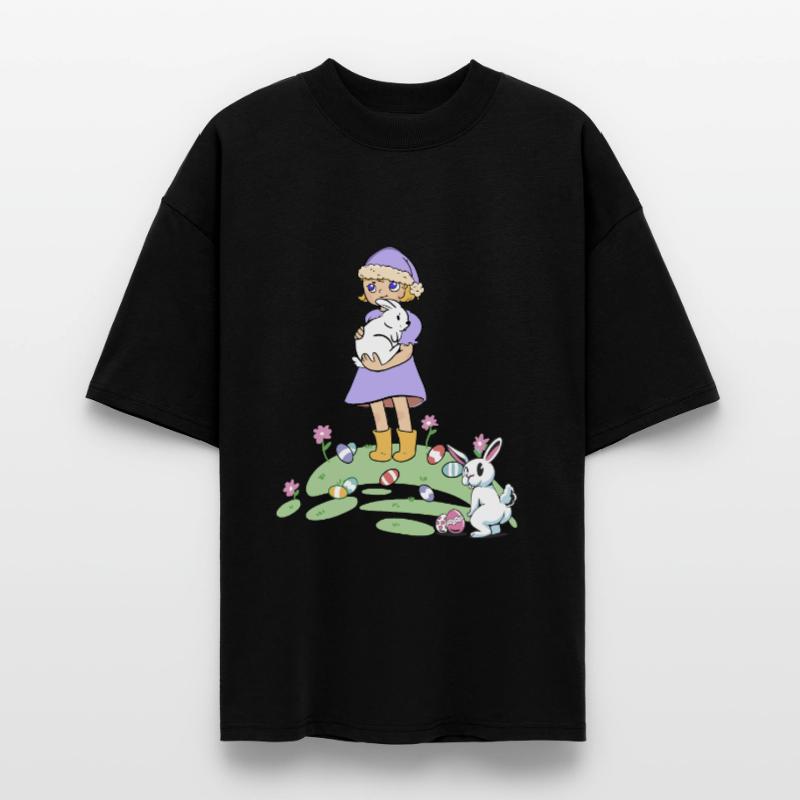 Easter Easter Bunny Kids Rabbit Easter Eggs Eggs Stanley/Stella Oversized Unisex Organic T-shirt Blaster 2.0