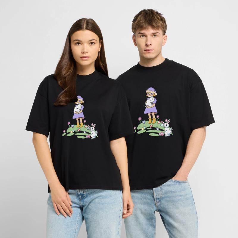 Easter Easter Bunny Kids Rabbit Easter Eggs Eggs Stanley/Stella Oversized Unisex Organic T-shirt Blaster 2.0