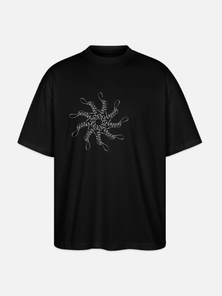 Hannah Name Name Mandala - Stanley/Stella Oversized Unisex Organic T-shirt Blaster 2.0 - black