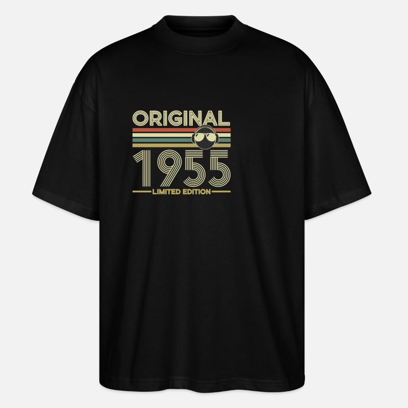 1955 - Stanley/Stella Oversized Unisex Bio T-Shirt Blaster 2.0 - Schwarz