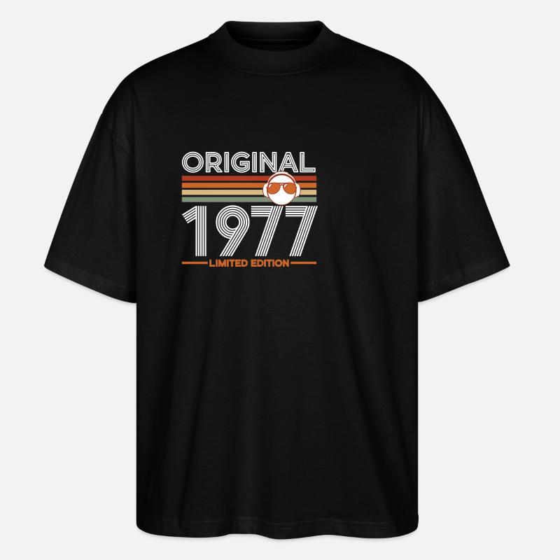 1977 - Stanley/Stella Oversized Unisex Bio T-Shirt Blaster 2.0 - Schwarz