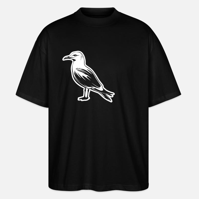 Möwe - Stanley/Stella Oversized Unisex Bio T-Shirt Blaster 2.0 - Schwarz