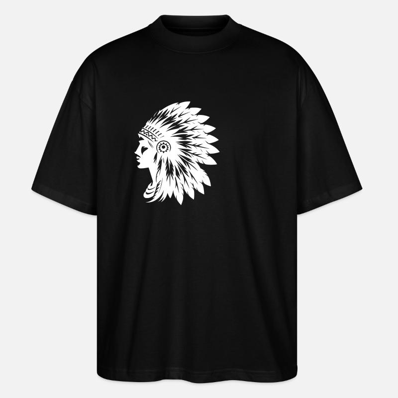 Visage frappant avec coiffe élégante - T-shirt bio Blaster 2.0 coupe oversize Stanley/Stella Unisexe - noir