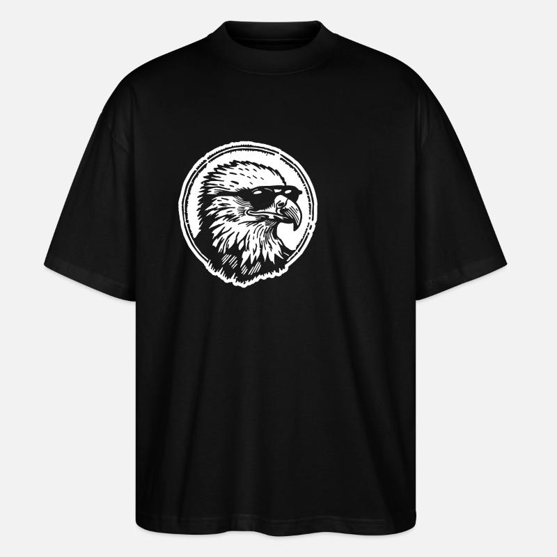 Eagle Eagle Head - Stanley/Stella Oversized Unisex Organic T-shirt Blaster 2.0 - black