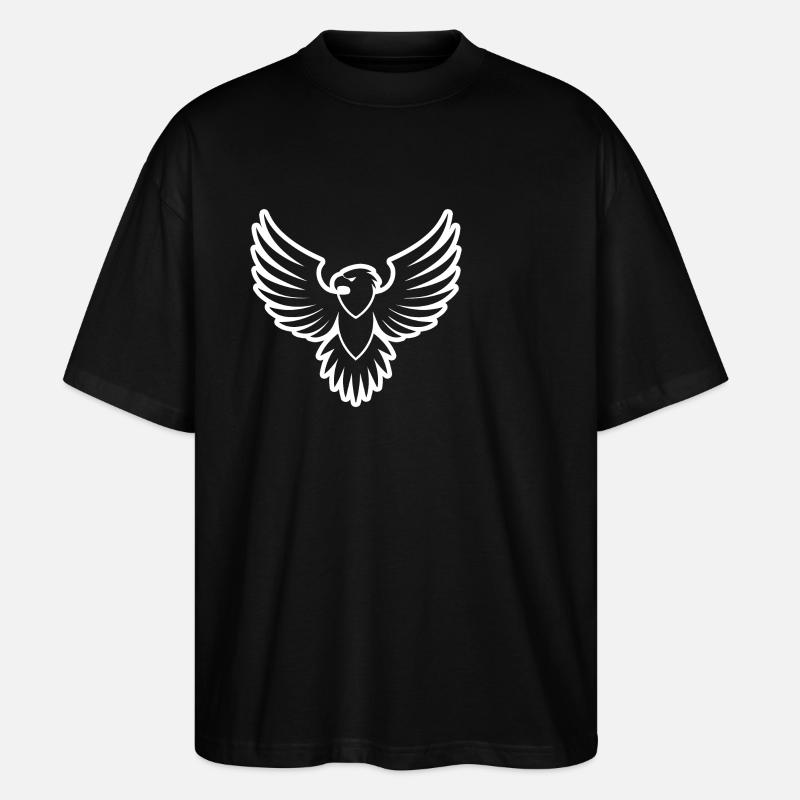 Eagle Eagle Head - Stanley/Stella Oversized Unisex Organic T-shirt Blaster 2.0 - black