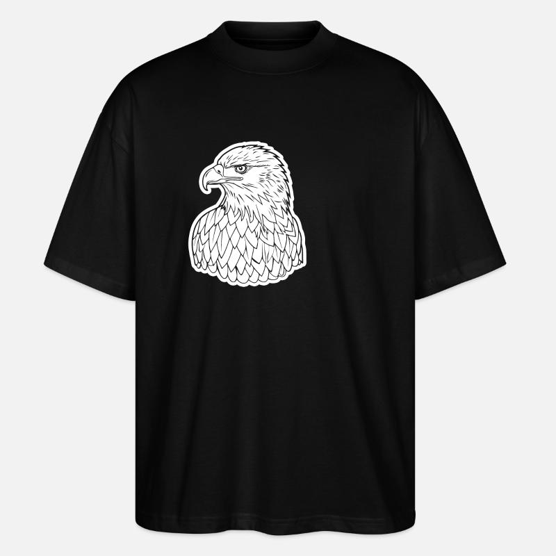 Eagle Eagle Head - Stanley/Stella Oversized Unisex Organic T-shirt Blaster 2.0 - black