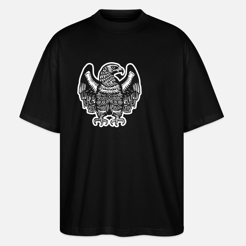 Eagle Eagle Head - Stanley/Stella Oversized Unisex Organic T-shirt Blaster 2.0 - black