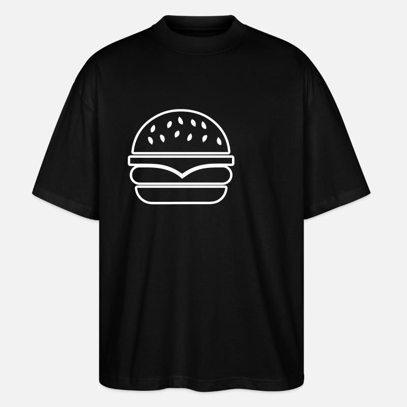 Hamburger Burger - Stanley/Stella Oversized Unisex Bio T-Shirt Blaster 2.0 - Schwarz