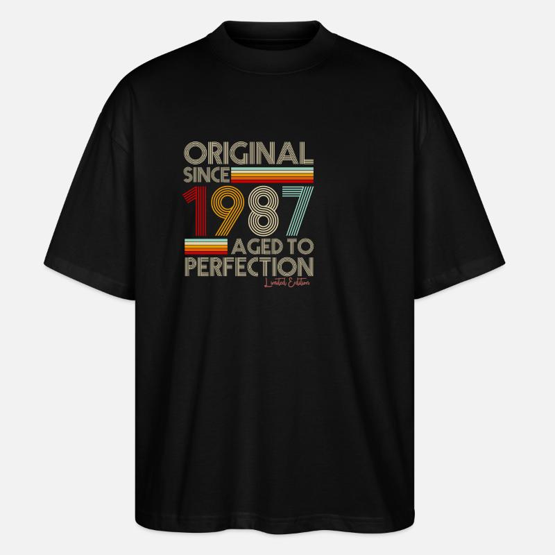 1987 - T-shirt bio Blaster 2.0 coupe oversize Stanley/Stella Unisexe - noir